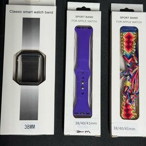 NEW Smart Watch 3PC Bands Set - Magnetic, Silicone and Braided size 38/40/41mm